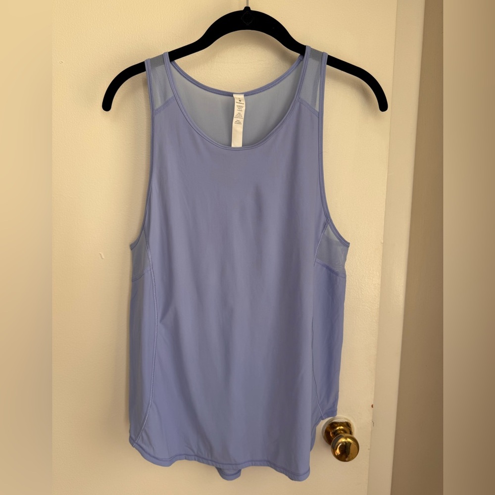 Lululemon Sculpt Tank II Hydrangea Blue Mesh Racerback Workout Tank Size 6 - Picture 2 of 5